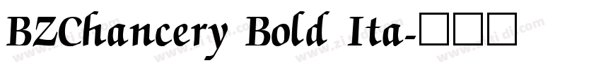 BZChancery Bold Ita字体转换